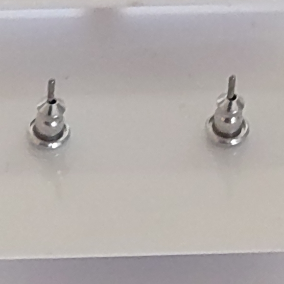 Swarovski Crystal Stud Earrings in AB (Aurora Borealis) - Picture 2 of 2
